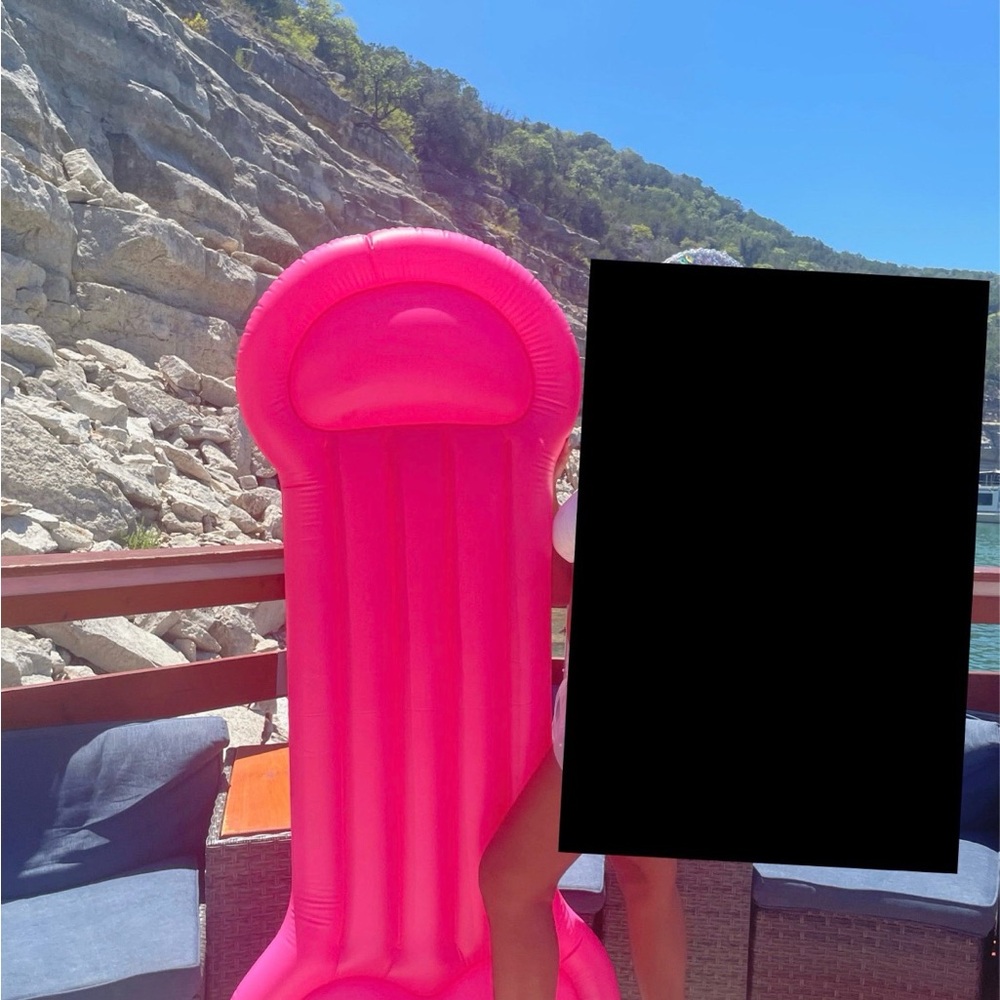 Bachelorette Vibrant Pink Inflatable Pool Float